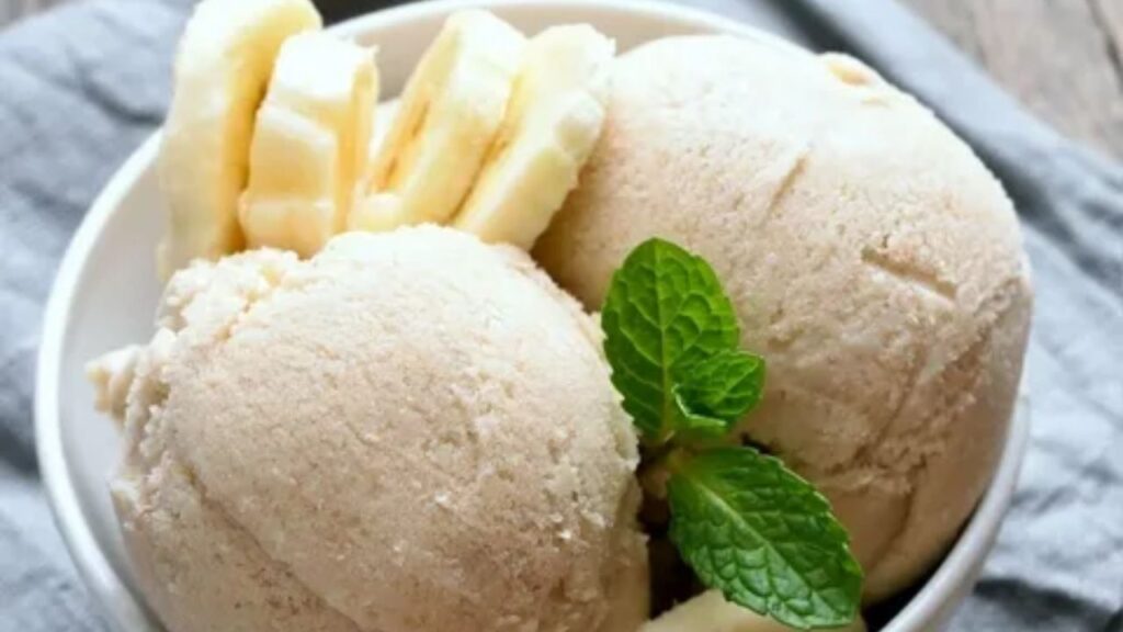 sorvete vegano de banana